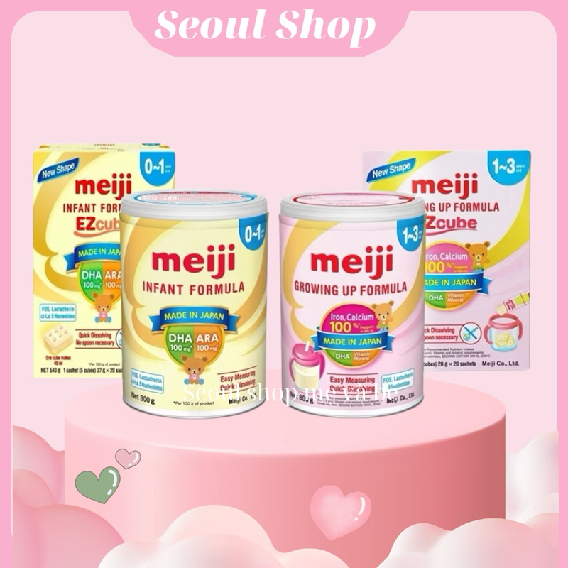 Sữa Meiji Nhật 0–1 / 1–3 /3-10 – Dạng Bột & Thanh – Mát Dễ Uống – DHA Cao – Chính Hãng Nhật