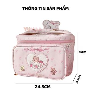 [Y324] Túi Đựng Mỹ Phẩm, Dụng Cụ Trang Điểm - Dung Tích Lớn, Nhiều Ngăn Tiện Dụng