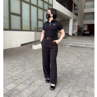Áo polo logo Vinfast mẫu 2026 đồng phục, màu đen,vải CVC cotton cao cấp, chống nhăn, logo phản quang
