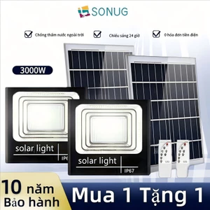 MUA 1 TẶNG 1 đèn năng lượng mặt trời không thấm nước đèn pha sân vườn năng lượng mặt trời chiếu sáng ngoài trời