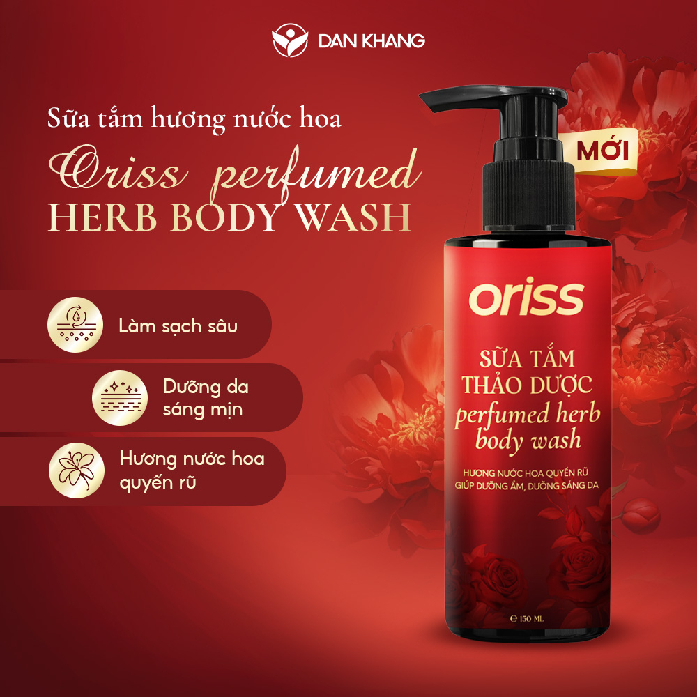 Sữa tắm hương nước hoa Oriss Perfumed Herb Bodywash dưỡng da sáng ẩm mịn lưu hương quyến rũ 150ml