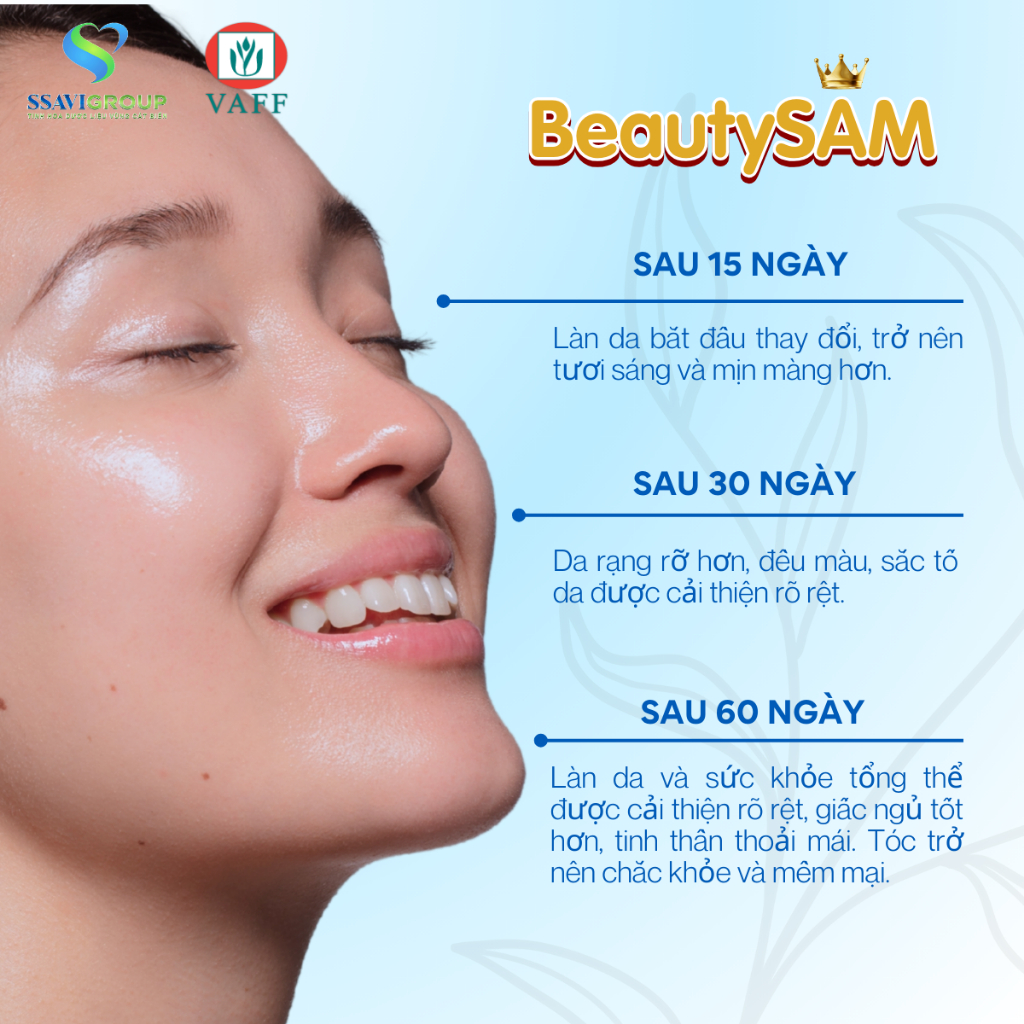 Viên Uống Nội Tiết Tố Nữ BEAUTYSAM - Viên Uống Đẹp Da, Trắng Da Từ Sâm [Lọ 60 Viên]