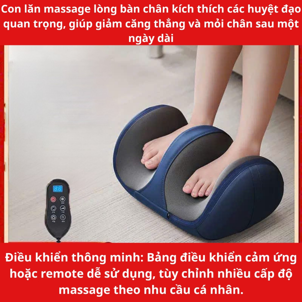 Máy massage chân cao cấp 3 chế độ xoa bóp tự động , bấm huyệt hồng ngoại