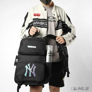 Balo NY Yankees  Nam Nữ Gradient Color Logo Có Nhiều Ngăn, Balo Đi Học Thời Trang Chất Vải Chống Nước