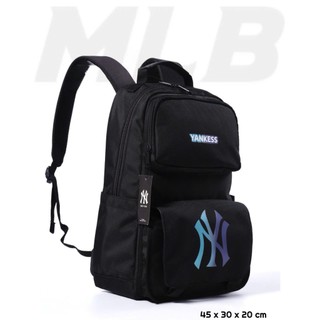 Balo NY Yankees  Nam Nữ Gradient Color Logo Có Nhiều Ngăn, Balo Đi Học Thời Trang Chất Vải Chống Nước