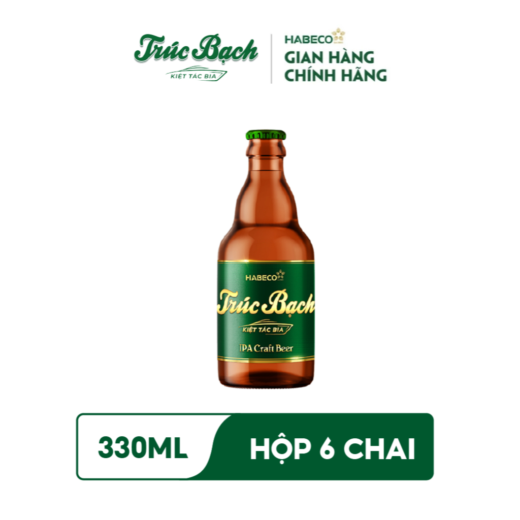 Ảnh HỎA TỐC HÀ NỘI - Hộp 6 chai bia Trúc Bạch IPA Craft - HABECO (330ml/chai) 3