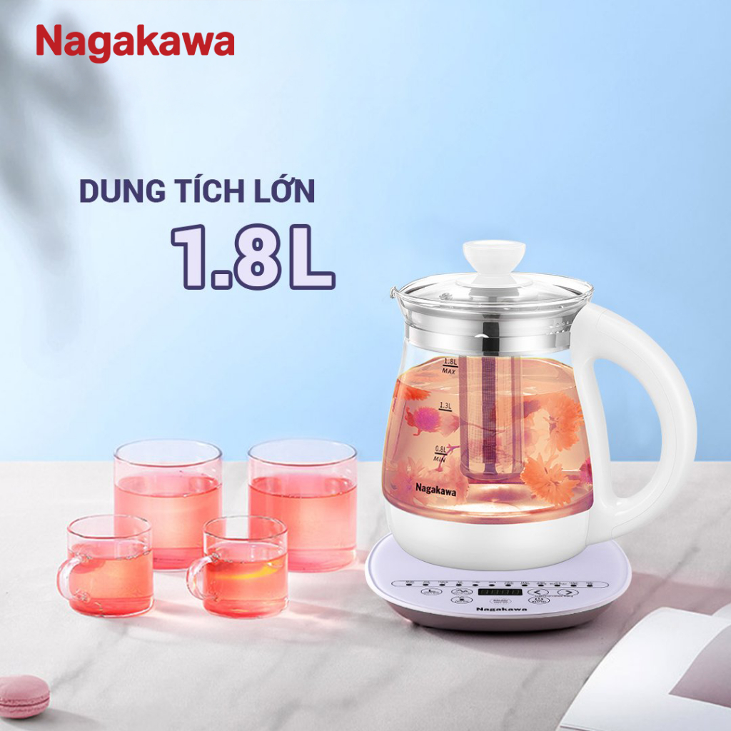 Ảnh Ấm siêu tốc đa năng Nagakawa NAG0316 - Tích hợp 12 chức năng - Điều khiển cảm ứng - Bảo hành 12 tháng 2