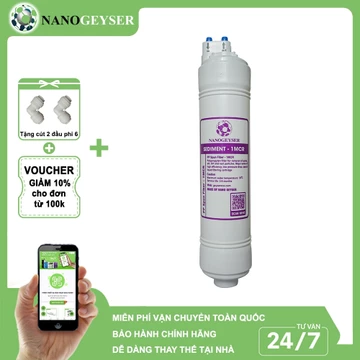 Lõi đúc máy lọc nước số 3, Lõi Sediment 1 Micron, Dùng cho máy lọc nước RO lõi đúc, Geyser Slim, Karofi, Kangaroo, Sunho