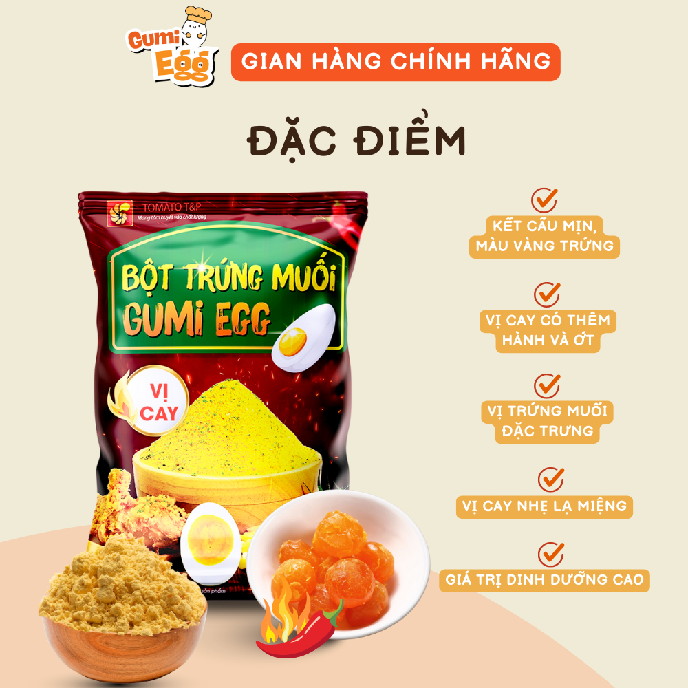 Combo 3 Gói Bột Trứng Muối Tomato T&P 100g Bột Lòng Đỏ Trứng Muối, Bánh Bao Kim Sa, Sốt Trứng Muối