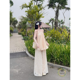 Sét áo yếm và quần ren suông xinh xuất sắc.Sét nhẹ nhàng tiểu thư 💯💝đi CHƠI, đi LÀM sang chảnh, xinh XINH đẹp tuyệt vời