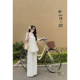 Sét áo yếm và quần ren suông xinh xuất sắc.Sét nhẹ nhàng tiểu thư 💯💝đi CHƠI, đi LÀM sang chảnh, xinh XINH đẹp tuyệt vời