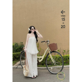 Sét áo yếm và quần ren suông xinh xuất sắc.Sét nhẹ nhàng tiểu thư 💯💝đi CHƠI, đi LÀM sang chảnh, xinh XINH đẹp tuyệt vời
