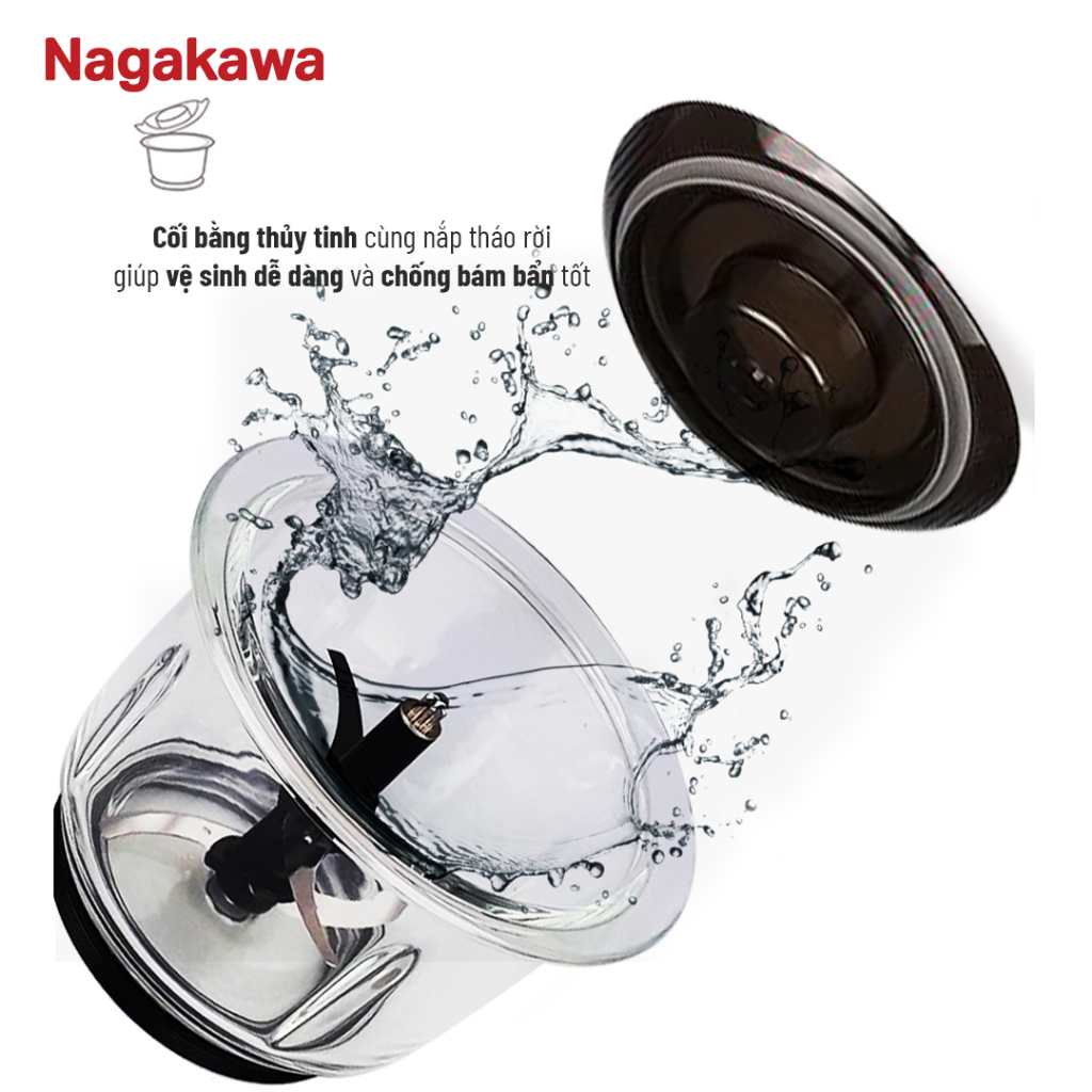 Ảnh Máy xay thịt Nagakawa NAG0812 (400W - 1.5L) - Lưỡi dao inox 304 - BH 12 tháng 2