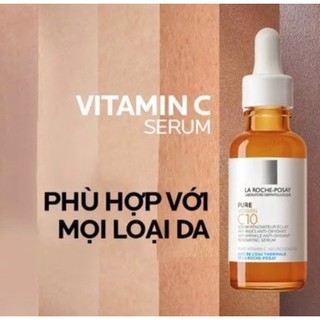 [Hàng Chính Hãng][Tặng Mặt Nạ] Serum La Roche-Posay Pure Vitamin C10- Sáng Da, Chống Lão Hóa, Giảm Thâm Mụn,Tàn Nhang