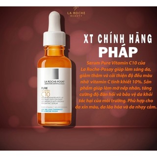 [Hàng Chính Hãng][Tặng Mặt Nạ] Serum La Roche-Posay Pure Vitamin C10- Sáng Da, Chống Lão Hóa, Giảm Thâm Mụn,Tàn Nhang