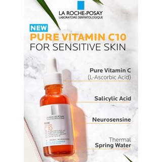 [Hàng Chính Hãng][Tặng Mặt Nạ] Serum La Roche-Posay Pure Vitamin C10- Sáng Da, Chống Lão Hóa, Giảm Thâm Mụn,Tàn Nhang