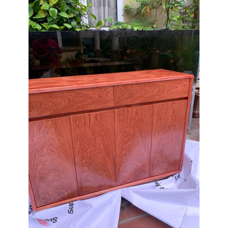 Tủ giày dép gỗ hương đá 1m2 mẫu đẹp 4 cánh