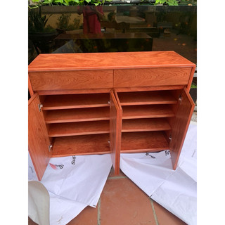 Tủ giày dép gỗ hương đá 1m2 mẫu đẹp 4 cánh
