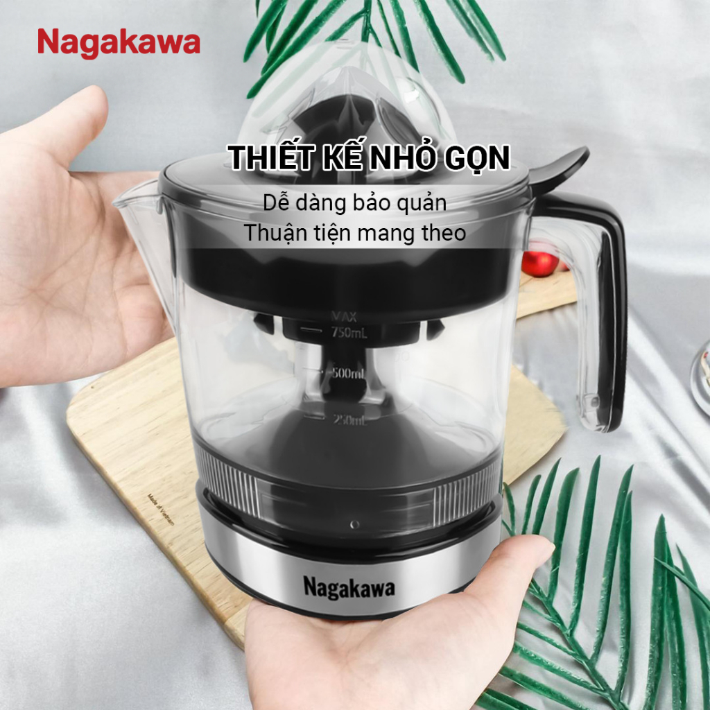 Ảnh Máy Vắt Cam NAGAKAWA NAG0814 Công Suất 25W 750ml Nhỏ Gọn Tiện Lợi Vắt Kiệt Nước Cam Bảo Hành 12 Tháng 2