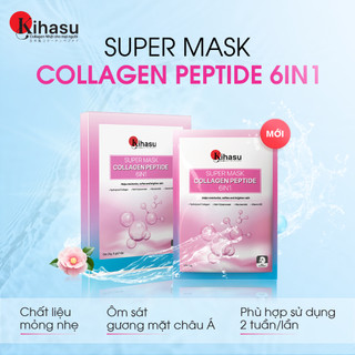 Miếng Mặt Nạ Collagen Kihasu 6in1 25g Cấp Ẩm, Dưỡng Da Sáng Đều Màu, Bổ sung Collagen, Cho Làn Da Mờ Nếp Nhăn