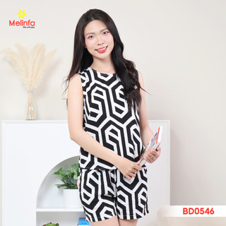 [XẢ KHO GIÁ SỐC] Bộ đồ nữ ba lỗ quần short MELINFA chất vải Viscose tự nhiên mềm mại thoáng mát mã METKBD0546