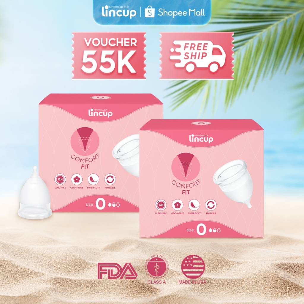 Ảnh Combo 2 bộ cốc nguyệt san Lincup size 25ml/34ml/40ml chính hãng an toàn, tiện lợi 1
