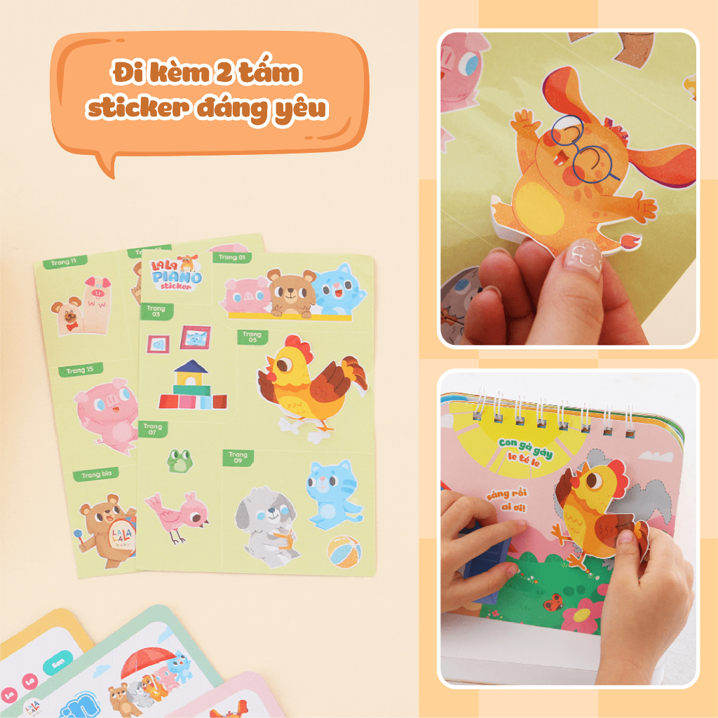 Đồ chơi âm nhạc Lala piano cho bé phát nhạc Tiếng anh và Tiếng Việt thú vị đa chức năng Lalala baby Quà tặng 1/6 cho bé