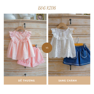 [B&G] Sét bộ MLS hồng tiểu thư ngọt ngào cho bé gái đi học, đi chơi bé từ 12-45kg(2-11 tuổi)
