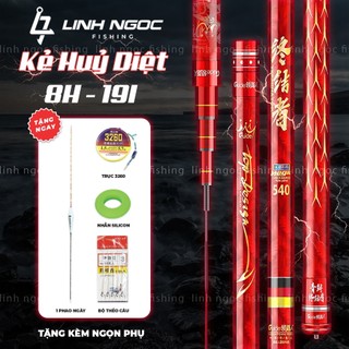 Cần Câu Đài Kẻ Hủy Diệt 8h 19i Chuyên Săn Hàng Tải Cá Lớn Giữ Cá Tốt