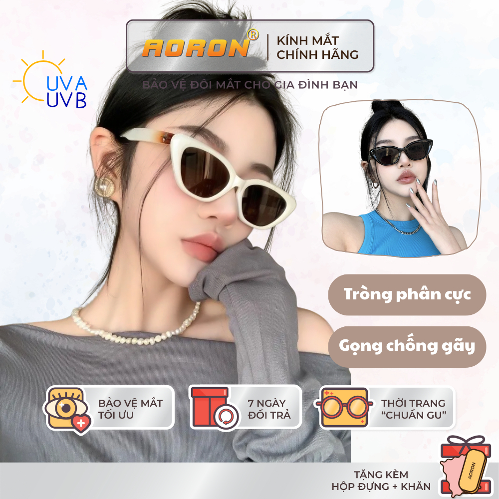Ảnh Kính Mát Mắt Mèo Phân Cực Trendy AORON Chống Tia Cực Tím Bảo Vệ Mắt Gọng Thời Trang Xu Hướng Nam Nữ 1