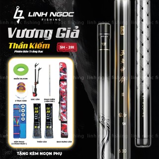 Combo Cần câu đài Woding Vương Giả Thần Kiếm 5h 28i Chuyên Rô Riếc Chép Giữ Cá Tốt