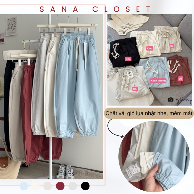 Quần Dài Nữ Dáng Bom Chun Gấu Tôn Dáng Chất Gió Lụa Đẹp Mềm Mát Xuân Hè SANA CLOSET