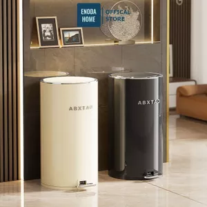 Thùng Rác Thép Cao Cấp Nắp Chống Ồn ENODA HOME, Thùng Đựng Rác Tráng Men Chống Bẩn Cho Văn Phòng, Gia Đình TR040