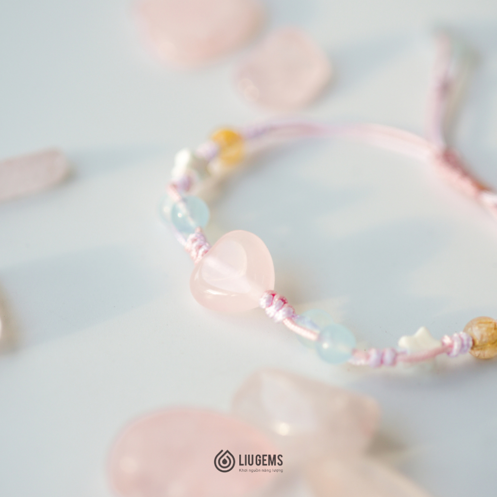 Vòng Tay Dây Vải Mix Đá Tự Nhiên Liugems Whisper Of Cosmic Handmade Dễ Thương Ý Nghĩa CM01