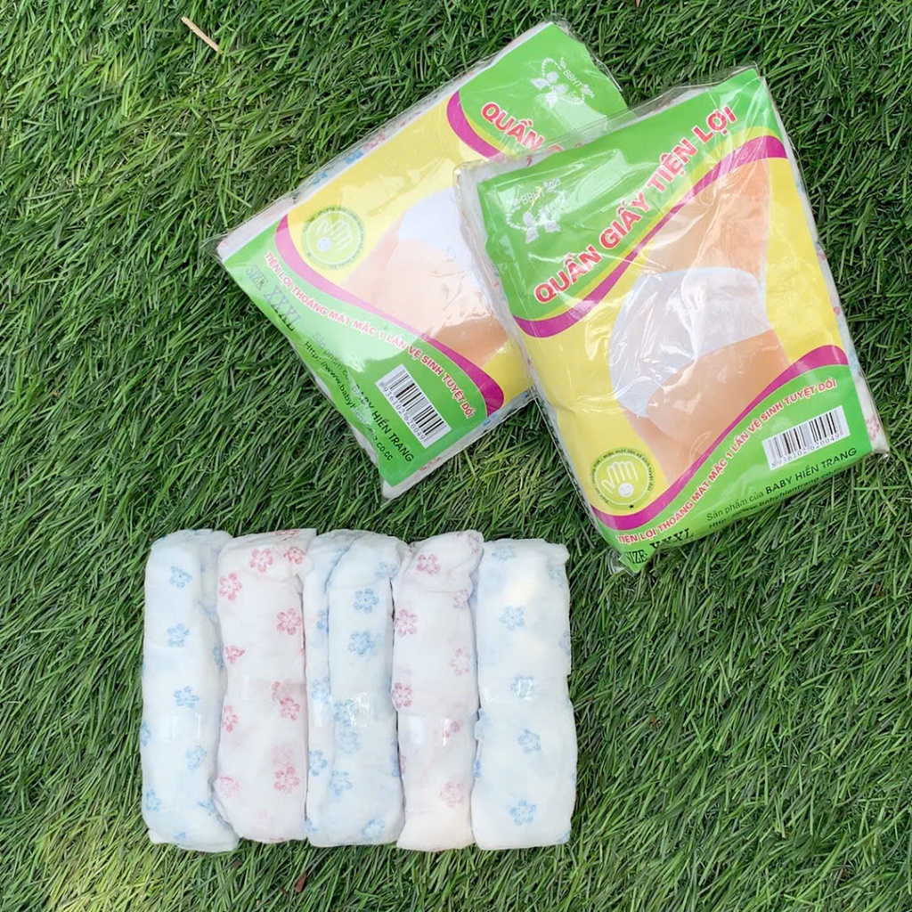 Set 30 Quần Lót Giấy Nữ, Chất Liệu Vải Cotton Không Dệt Dùng 1 Lần, Dùng Khi Đi Du Lịch Dã Ngoại, Mẹ Bầu Đi Sinh