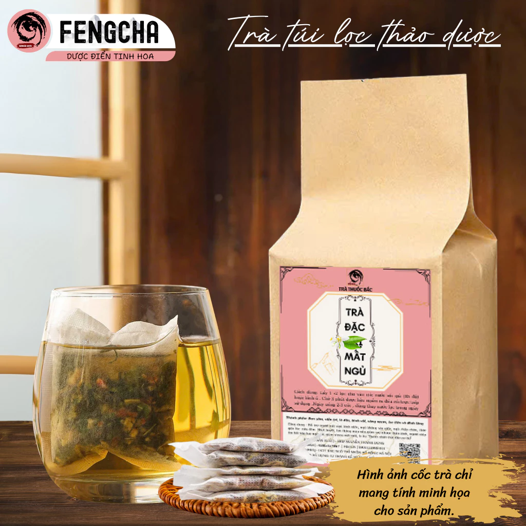 Trà mất ngủ kinh niên Fengcha cho người mất ngủ mãn tính và cấp tính bịch 30 gói lọc