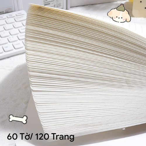 Sổ Capybara, Vở Lò Xo A5 MESO 120 Trang Kẻ Ngang 70 GSM - Sổ Lò Xo Gáy Lò Xo Kép, Giấy Màu Ngà Chống Lóa Mắt