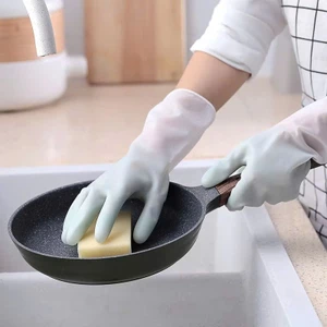 Găng Tay 2 Màu Không Hóa Chất Dịu Nhẹ Với Da Tay,Găng Tay Màu Loang Sang Trọng - GĂNG TAY CAO SU RỬA CHÉN TIỆN LỢI