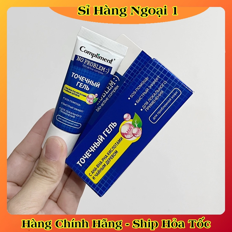 GEL BÔI MỤN cấp tốc Compliment No Problem giảm sưng, tiêu viêm, gom khô cồi mụn 25ml của Nga
