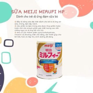 Sữa Meiji cho bé dị ứng đạm sữa bò 800g, Meiji HP 800g