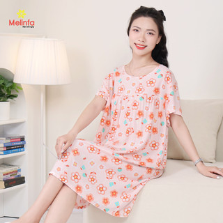 [XẢ KHO GIÁ SỐC] Váy đầm ngủ ngắn tay mặc nhà vải Viscose tự nhiên thoáng mát bigsize mã MEV0551