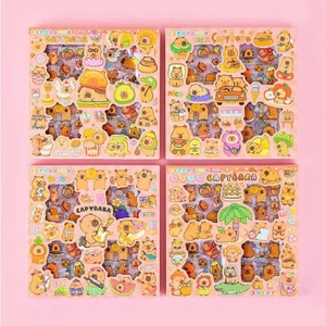 Hộp Sticker Capybara cute dễ thương-Hình dán trang trí tập sách vở,bàn học phong chách hàn quốc