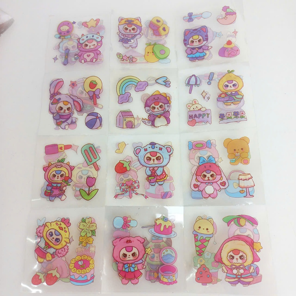 Hộp Sticker Capybara cute dễ thương-Hình dán trang trí tập sách vở,bàn học phong chách hàn quốc