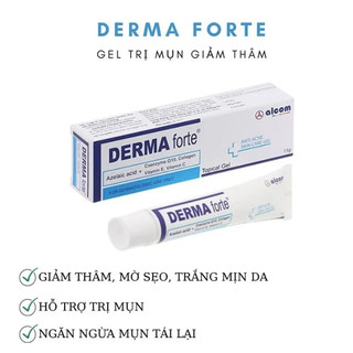 Gel Derma Forte - Làm mờ sẹo, ngừa vết thâm, ngừa tái phát mụn, sạch bã nhờn trên da (Tuýp 15g)