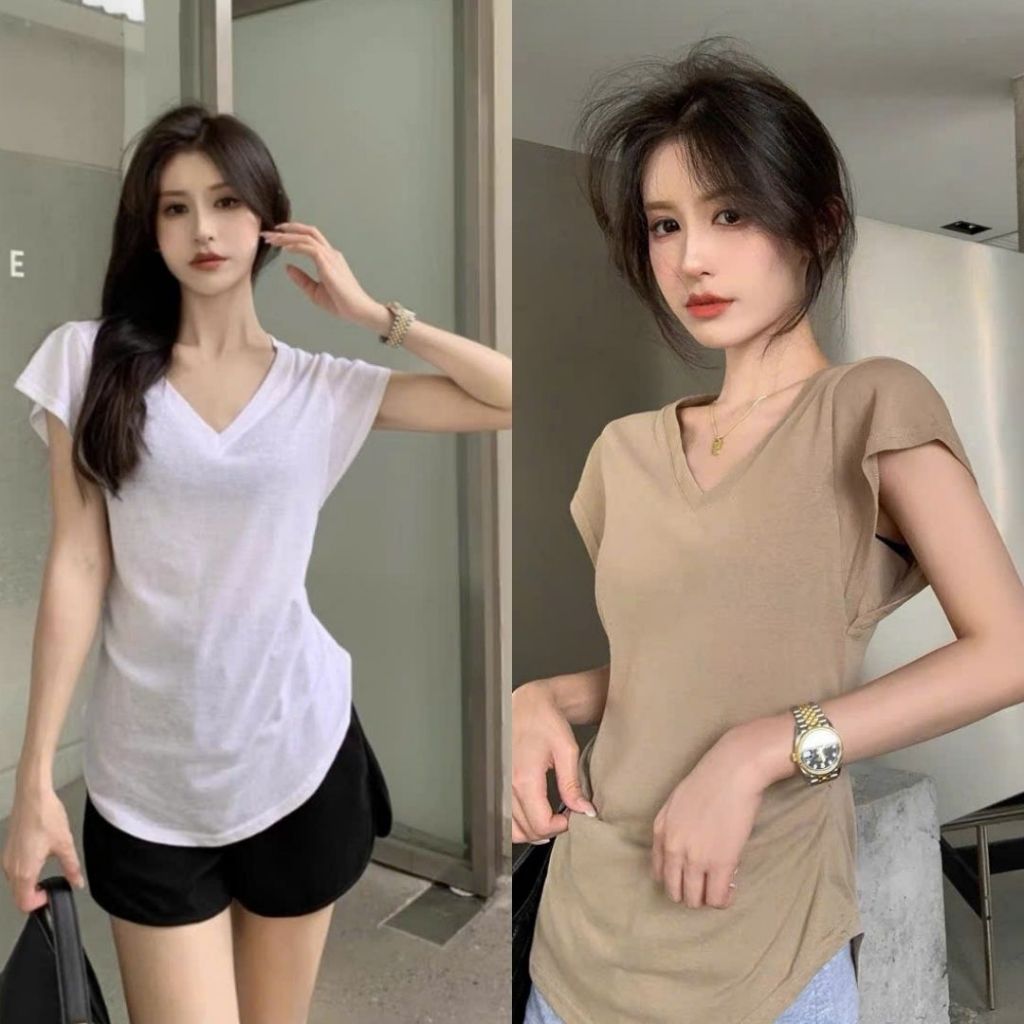 Áo thun cánh dơi nữ tay ngắn Sicily Áo thun dáng rộng rúm eo nhẹ AT105