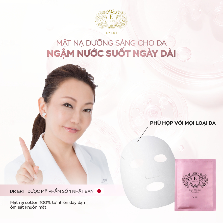 [LẺ 1 MIẾNG] Mặt nạ E-SPECIAL BEAUTY WHITE MASK Hỗ Trợ Dưỡng trắng Làm Trắng Da Giúp Da Căng Bóng Suốt Ngày
