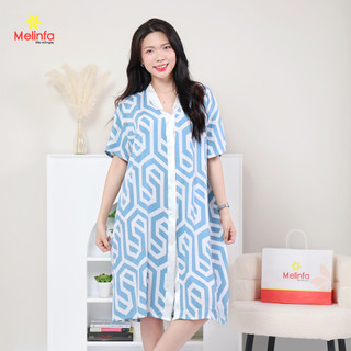 [XẢ KHO GIÁ SỐC] Váy ngủ nữ ngắn tay cài khuy dễ thương dáng suông bigsize mặc nhà mã MEV0566