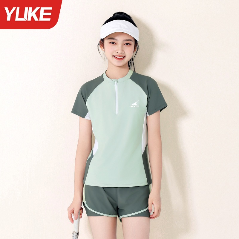 Đồ bơi bé gái ngắn tay quần đùi,áo tắm cho bé gái YUKE