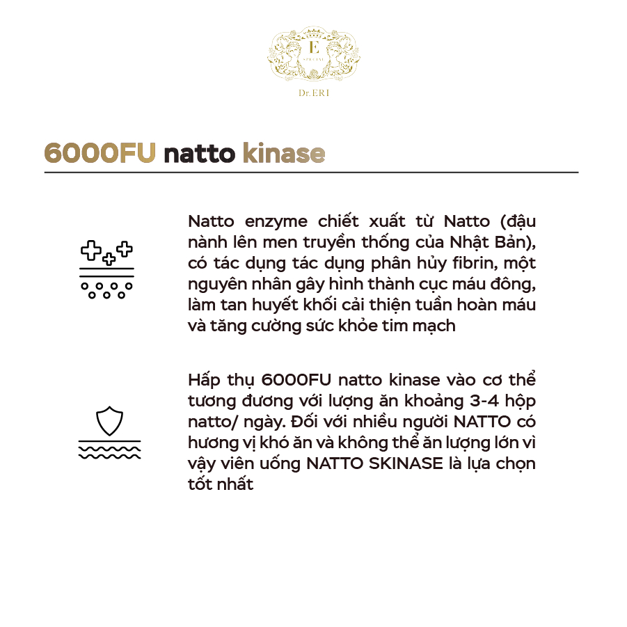 Viên Uống E-SPECIAL NATTO KINASE 6000FU Hỗ Trợ Tăng Cường Lưu Thông Máu 60 Viên [NHẬP KHẨU NHẬT BẢN]