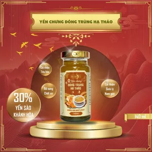 Yến Chưng Sẵn Đông Trùng Hạ Thảo hỗ trợ tăng cường sức khỏe chứa 30% tổ yến hũ 140ml Bát Bảo Yến